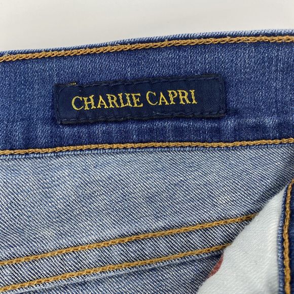 Lucky Brand Charlie Capri Blue Stretch Denim Jeans 12/31 - Picture 11 of 12